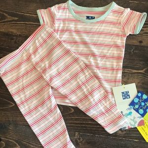 Kickee Pants Two Piece Set Pink 6-12 Months